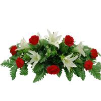 CENTRO DE FLORES ARTIFICIALES APTO PARA EXTERIOR. IDEAL PARA CEMENTERIO TODOS LOS SANTOS. MEDIDAS 70*35* 20 - details 4