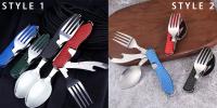 Juego De Utensilios De Camping Plegables - Cuchillo Fork Sartén Multi-Funcional Para Actividades Al Aire Libre Y Deportes Picnic Viaje - details 0
