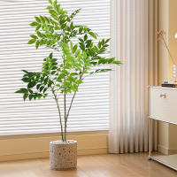 Arbusto Artificial De Ficus 76-140cm Ramas Grandes Planta De Palma Verde Falsa De Laca Para Decoración De Jardín Y Hogar - details 0