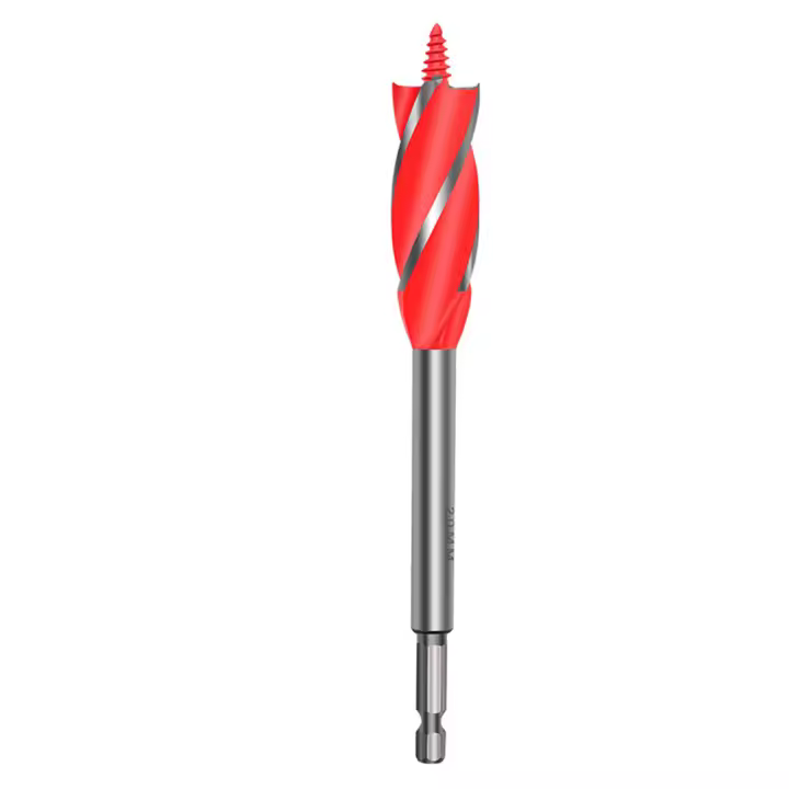 Broca De Apertura De Agujeros Para Carpintería 1/8pcs 10-25MM Con Soporte De Cuatro Ranuras Y Cuatro Hojas De Acero De Alta Velocidad Para Desbloquear Puertas - 1