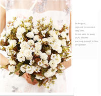 2PCS Decoración De Hogar Con Flores Artificiales Bouquet De Flores Falsas Para Boda Flores Para Novia Decoración De Habitación Plantas De Interior - details 3