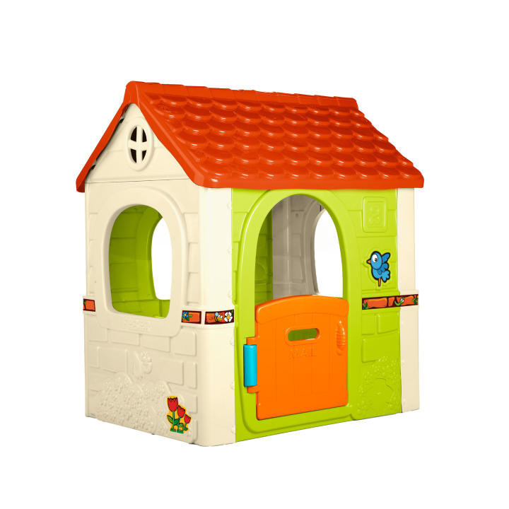 FEBER - Fantasy House Casita Infantil de Juegos, con Puerta Abatible, para Jugar al Aire Libre o en Casa, Resistente y de Fácil Montaje, para Niños de 2 a 6 Años, Famosa (FEH17000), Versión Actual