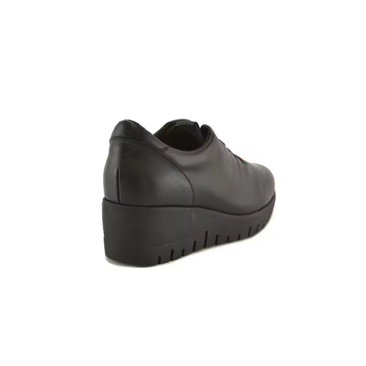 Zapatos de Piel Casual Negros con Cuña | Chamby - 1