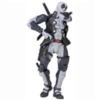 Figura Móvil De Estilo Yamaguchi Marvel Modelo 001EX Deadpool Postura De Ataque Figura Coleccionable Gris Y Blanco Muñeco Decorativo Regalo Para Adultos - details 2