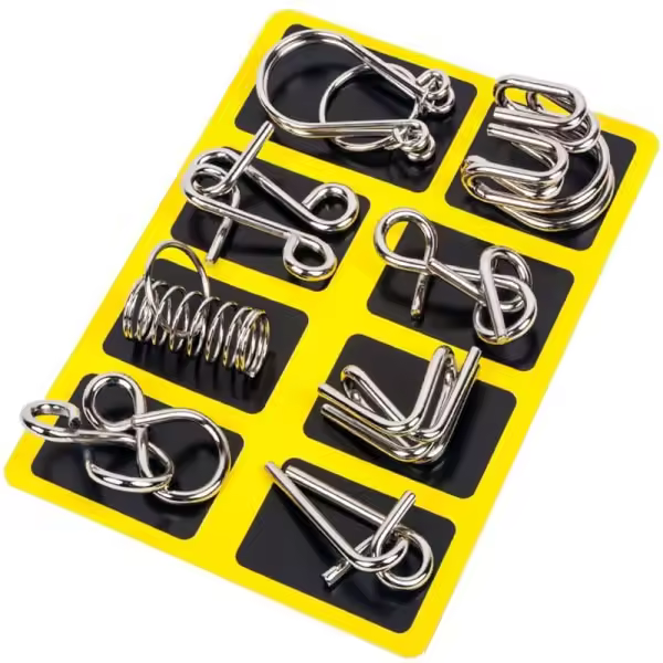 Metal Puzzle - Puzzle - Brain Teaser / Brain Training Yellow - 1