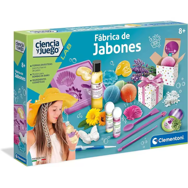 Clementoni Fábrica de Jabones, juego científico cosmética a partir de 8 años, juguete en español (55205) - 1