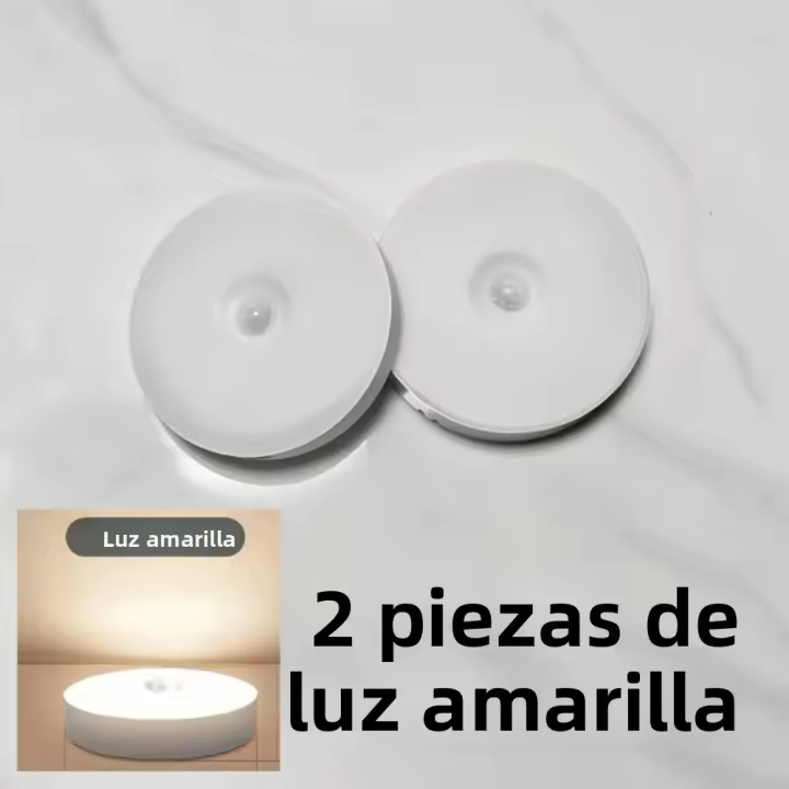 2pcs Luz De Noche Magnética Step Luz Recargable Por USB Con Sensor De Movimiento Inteligente 120° Amplio Rango De Sensación Cable De Carga Incluido - 1