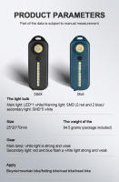 Luz Trasera De Bicicleta LED Recargable Roja Y Azul Con Clip Para Hombro Luz Policial Seguridad Advertencia Con Fuente De Alimentación USB - details 2