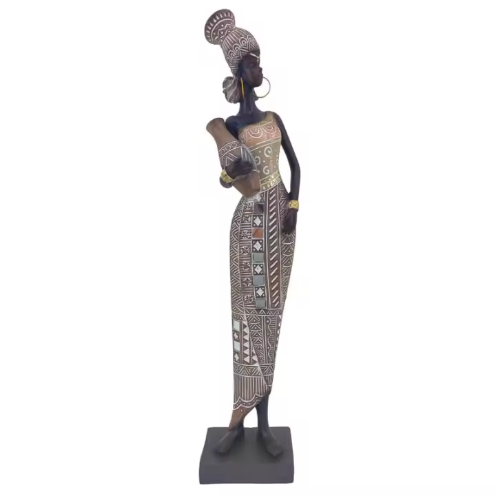 Signes Grimalt  By Sigris - Figura Africana  Figuras | Africanas Y Elefantes Marrón - 40x6x10 cm 28741 - 1