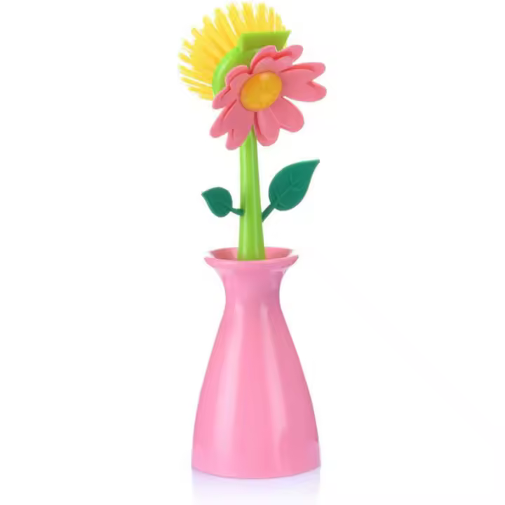 Juego de Juguetes universales con diseño de Girasol Creative: Cuchillo de Limpieza de Cocina con mango y base, ideal para ollas y sartenes, color rosa. - 1