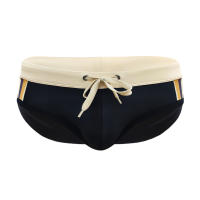 Bikini De Baño Para Hombre Con Rayas Lateral Push-Up Estilo Sexy Traje De Baño Corto De Surfeo Monocromo Material Poliéster Y Spandex - details 8