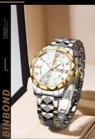 Reloj De Hombre BINBOND Lujo Resistente Al Agua Con Luminiscencia Fecha Día De La Semana Acero Inoxidable Quart Reloj Masculino - details 3