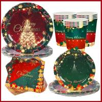 Juego De Juego De Mesa Desechable Para Fiesta De Navidad 2024 Decoración Para Hogar Suministros De Navidad Vaso Y Platos Para Año Nuevo - details 9