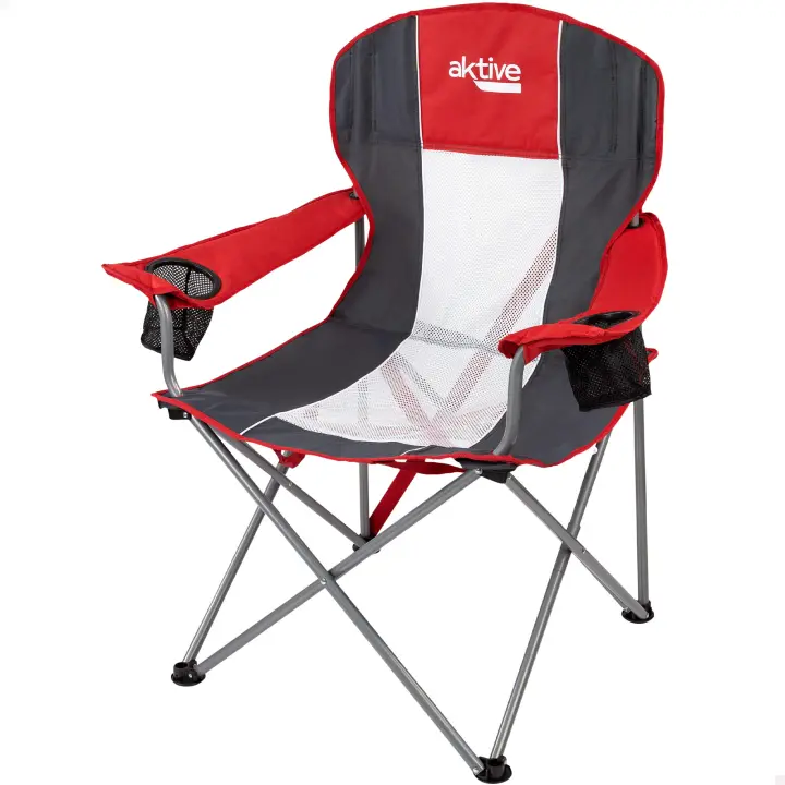 Silla plegable camping XL con posavasos Aktive, Silla de camping, Silla camping plegable - 1