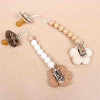 Cadena De Chupete De Silicona Con Flor Para Bebé Recién Nacido Accesorios Para Bebé Clip De Chupete Cadena Antipérdida De Mordedor - details 1