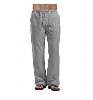 Pantalones De Lino Y Algodón Para Hombre Verano Otoño Primavera Estilo Casual Color Sólido Transpirables Ajustados - details 15
