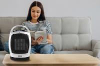 Calefactor Jocca cerámico con doble función: calor y ventilación. Además cuenta con un diseño compacto y ergonómico, oscilación de 60º, termostato regulable e indicador luminoso - details 0