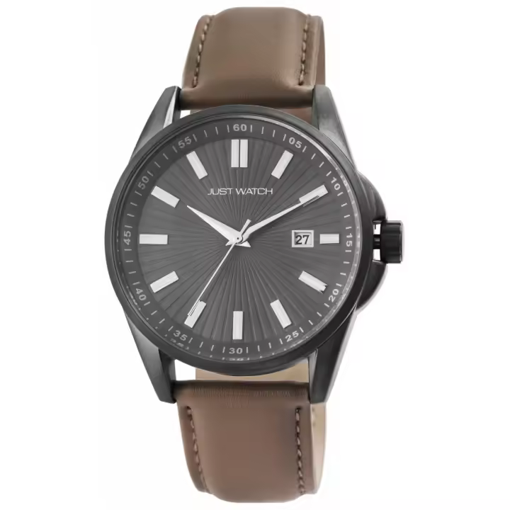 Reloj Just® Hombre com Bracelete em Pele Genuína - 1