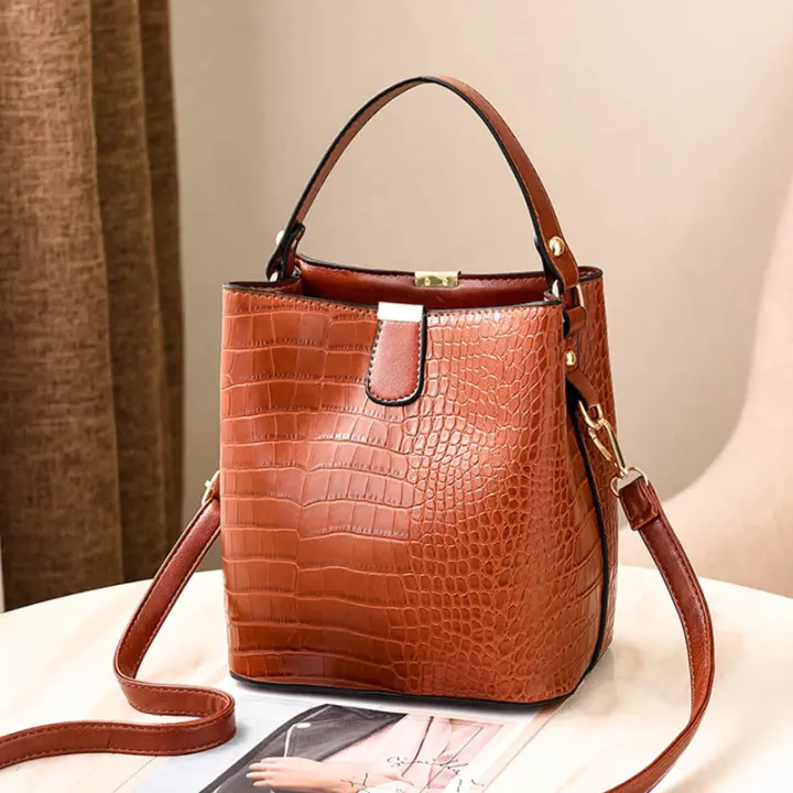 Bolso de Mano de PU con Patrón de Cocodrilo para Mujeres - 1