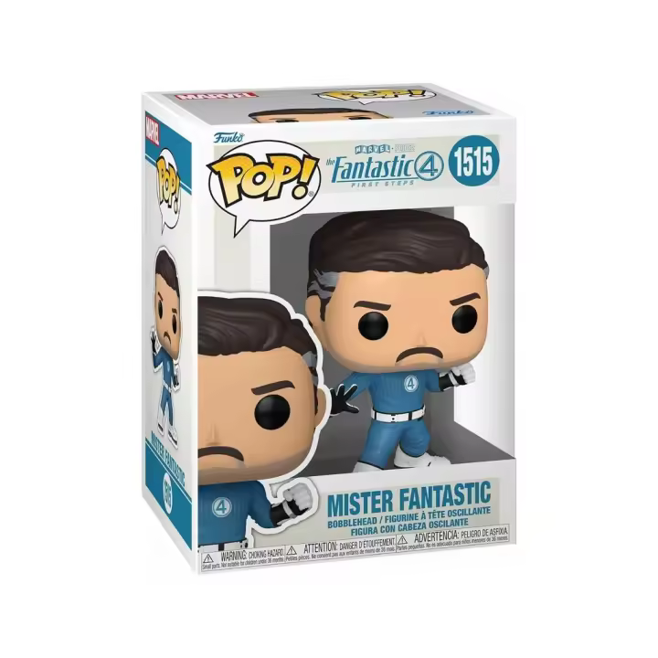 Funko Pop Los 4 Fantásticos Primeros Pasos Figura Mister Fantástico con Cabeza Oscilante - 1