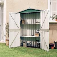 vidaXL Cobertizo de Jardín Acero Galvanizado Paito Casata Exterior Color Gris,  Marrón,  Verde y mas - details 3