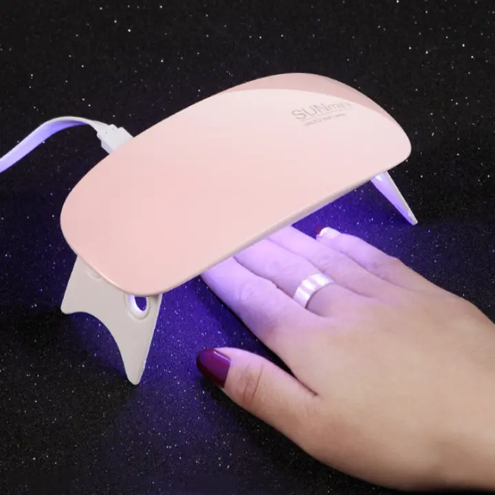 Secador De Uñas 6W Máquina De Lámpara UV LED Portátil Con Cable Micro USB Para Uso Doméstico Herramientas De Arte De Uñas Con 6 Lámparas LED - 1