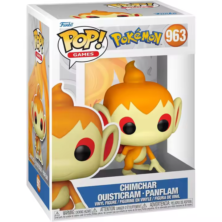 Funko Pop! 963 Juegos: Pokemon - Chimchar - Figura de Vinilo Coleccionable - Juguetes para Niños y Adultos - Fans de los Juegos - Figura Modelo para Coleccionistas y Expositores - 1