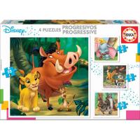 Educa - Disney Animals Dumbo, Bambi, Lion King, el Libro de la Selva Conjunto de Puzzles Progresivos Educa 18104 - details 6