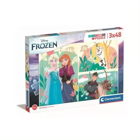 PUZZLE 3 X 48 PIEZAS FROZEN CLEMENTONI Raíz EDADES EDAD DE 3 A 6 AÑOS Todos los juguetes PUZZLES NIÑOS - 1