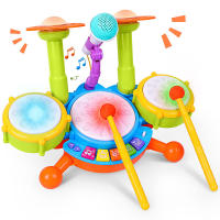 Juego de Instrumentos Musicales para Bebés y Niños Pequeños Set de Tambores para Bebés Actividades de Aprendizaje con Micrófono para Niñas Regalos Educativos - details 0