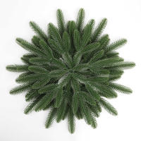 6Pcs/Pack Ramas De Pino Navideñas Artificiales Para Adornos De Casa Y Árbol De Navidad Decoración De Año Nuevo Blanco Y Verde - details 4