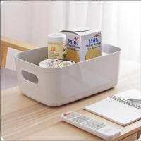 Cesta De Almacenamiento Rectangular Tres Tamaños Caja De Almacenamiento Portátil Adecuada Para Cocina Dormitorio Oficina Material Ecológico Plástico PP - details 0