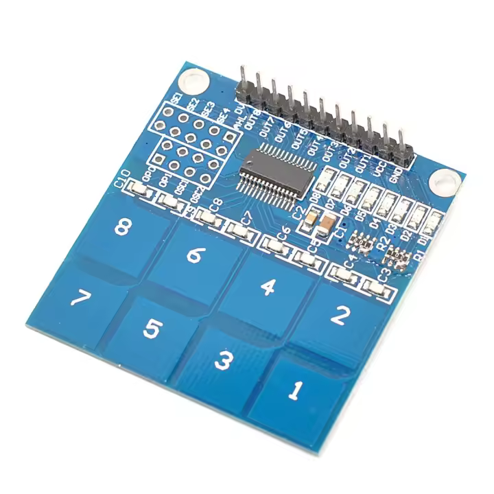 Modulo TTP226 Teclado Táctil Capacitivo 8 Canales - 1