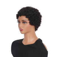 Pelucas De Encaje Completo Pixie Corta Rizado Suave Para Mujeres Peluca De Cabello Humano Brasileño Remy Textura Sassy Curl Tamaño Promedio - details 5