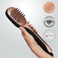 Rowenta Hair Therapist - Cepillo reparador del cabello, a vapor, repara hasta un 78% dañado, tecnología Thermal Care, revestimiento keratina, incluye accesorios, negro, CF9940F0 - details 0