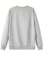 Suéter De Punto Para Hombre Con Estampado De París Y Forro De Poliéster Casual Invernal Cálido Con Mangas Largas Y Cuello Redondo Talla Grande - details 5
