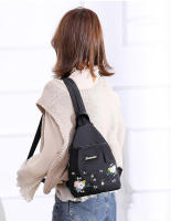 Mochila Pequeña De Encaje Estilo Sencillo Para Mujer Bolsa De Hombro Casual Mochila De Viaje Oxford Bolsa De Pecho - details 3