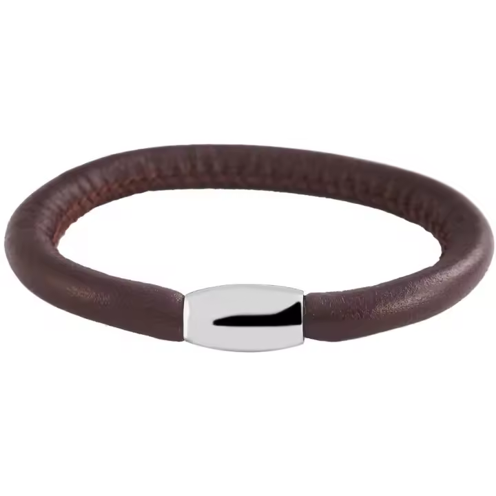 Akzent® Pulsera Redonda de Couro Genuíno Cham Cham 18cm - 1