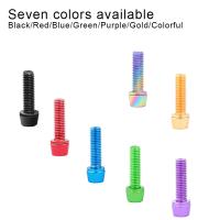 Juego De 6 Tornillos De Acero Inoxidable Para Manillar De Bicicleta Compatible Con Bicis De Carretera Y Montaña Titanio Aleación M5*18 - details 3