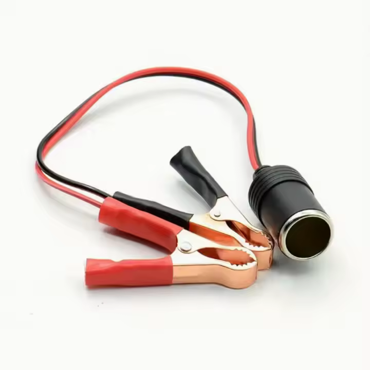  Enchufe De Encendedor De Coche De Cobre Puro De Alta Potencia 12V 24V 220W Con Clips Para Batería - 1