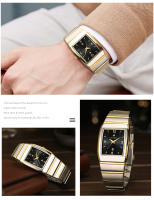 Reloj De Pulsera De Cuarzo Para Hombre WWOOR Moda Nueva Lujo Cuadrado Acero Inoxidable Impermeable Reloj De Mano Masculino - details 7
