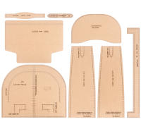 Set De Bricolaje Para Bolso De Mano Para Mujer Semi-Circular Plantilla De Papel Kraft Para Manualidades Y Costura Con Agujeros - details 0