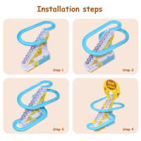 Tobogán eléctrico de pista de pato para niños y niñas, juguete para subir escaleras, luces LED, tobogán Musical, regalo - details 4