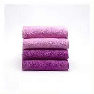 Sancarlos -  Juego de 4 Toallas Ocean Duo de Lavabo, Color Morado y Rosa Chicle, 100% Algodón, 550gr/m2 - 1