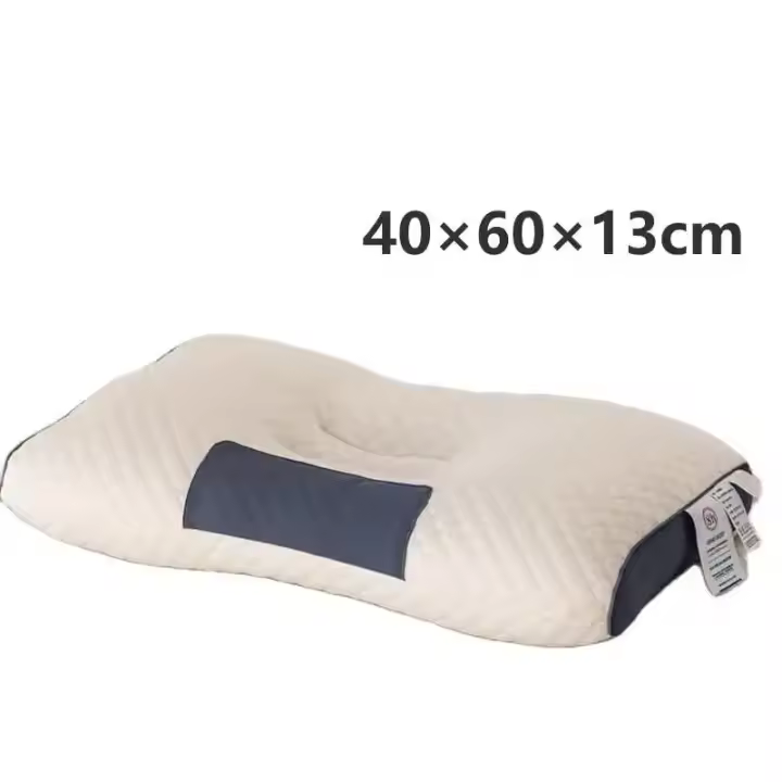Almohada Para El Cuello Con Masaje SPA Ortopédica Para Dormir Protege La Columna Cervical Rellena De Fibras De Soja Familiar - 1