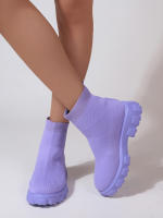 Botas De Tobillo Para Mujer Ligero Casual Moda Navidad Invierno Botas De Prensa Gruesa Suela Antideslizante Transpirable Talla Real - details 18