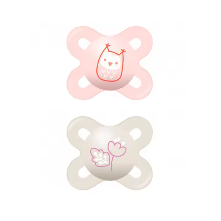 Mam Start Chupete Silicona Rosa 2U 0-2M - 1