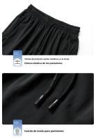 Camiseta Corta De Seda Hielo Para Hombre Alta Calidad Transpirable Conjunto De Deporte Al Aire Libre Cómodo Y Fresco Con Shorts De 5 Puntos - details 10