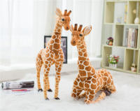 Gran Juguete De Peluche Giraffe Real De 35-120cm Alta Calidad Animales De Peluche Suaves Decoración De Habitación Para Niños Regalo De Cumpleaños - details 0