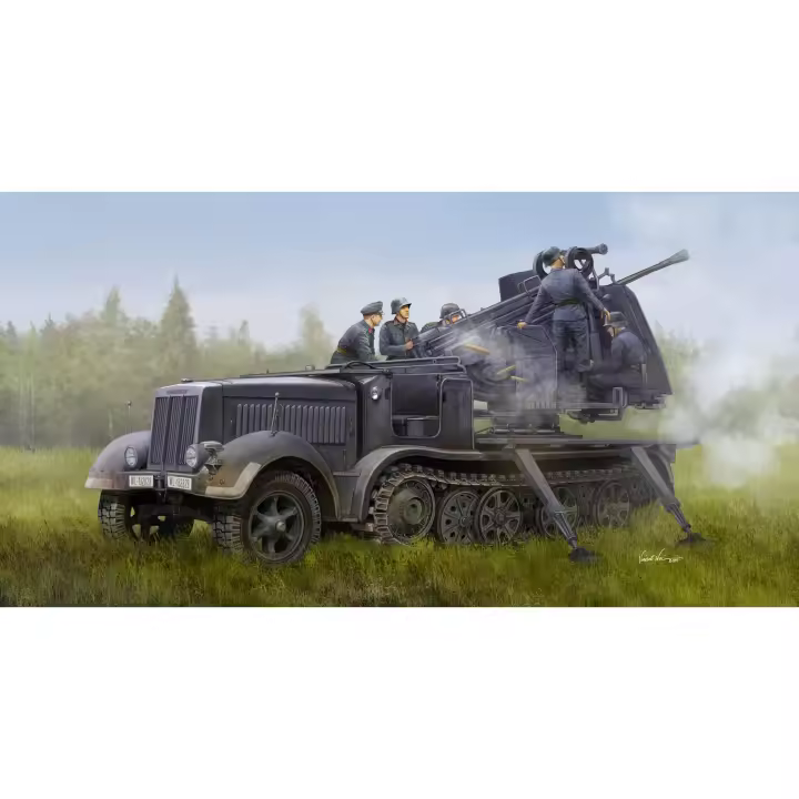 TROMPETER 09513 ALEMÁN 5cm FLAK 41 AUF SELBSTFAHRLAFETTE SD.KFZ.7/2 1/35 - 1